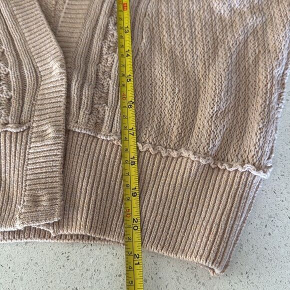 NWT Free People Moon River Cardigan Sweater Knit Cardigan Neutral Earthy Chic - Picture 11 of 13